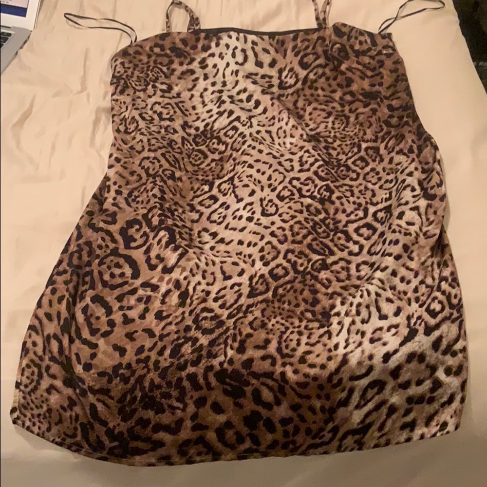 Silk animal print dress